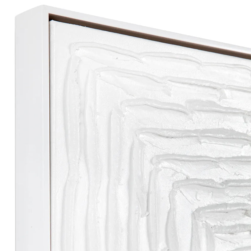 White Vortex Oil On Canvas Painting - Large