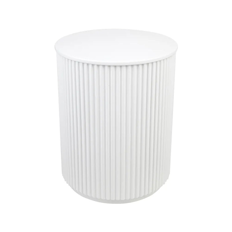 Nomad Round Side Table - White