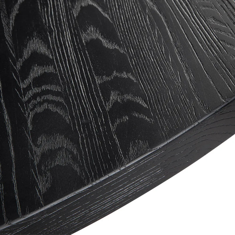 Leeton Round Dining Table - 1.5m Black