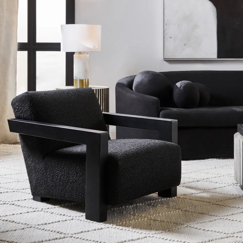 Lennon Arm Chair - Black Boucle