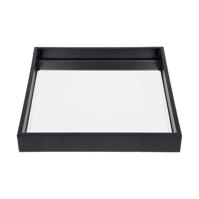 Miles Mirrored Tray - Large Black