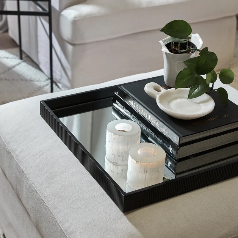 Miles Mirrored Tray - Medium Black