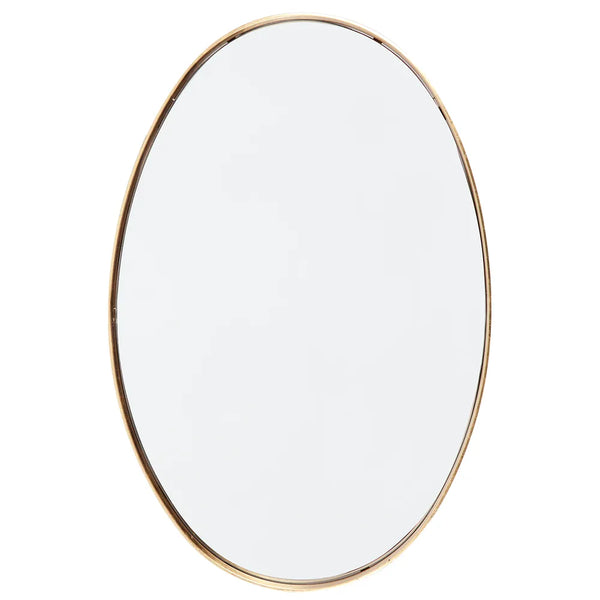 Lucille Oval Wall Mirror - Gold Leaf