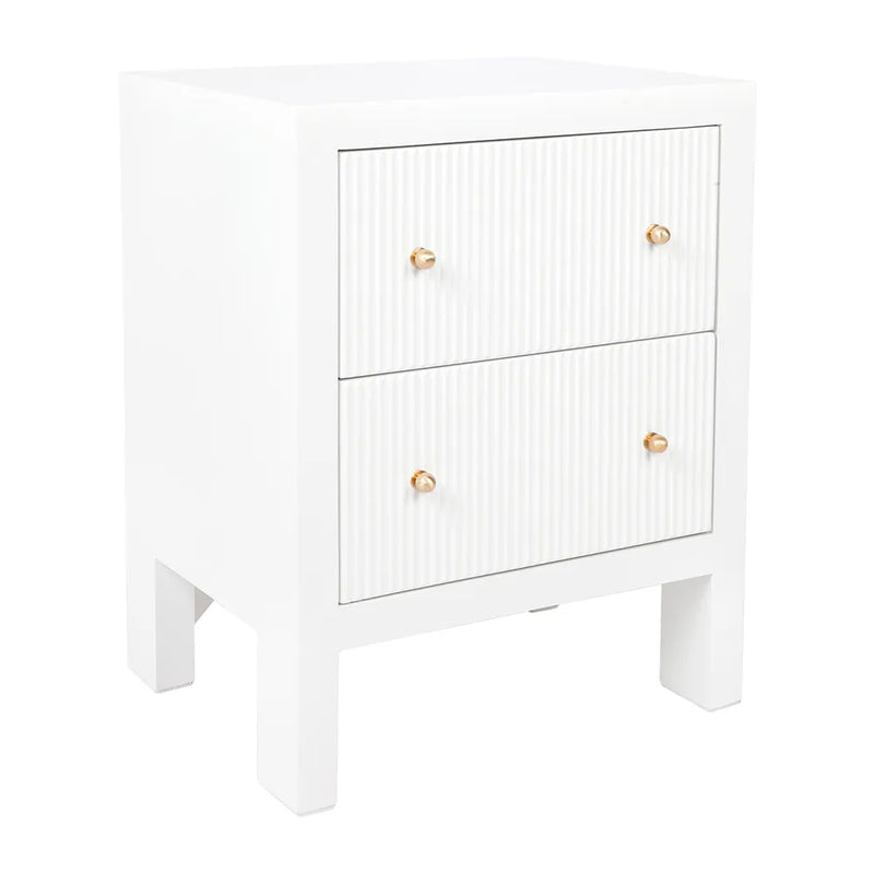 Ariana Bedside Table - Small White