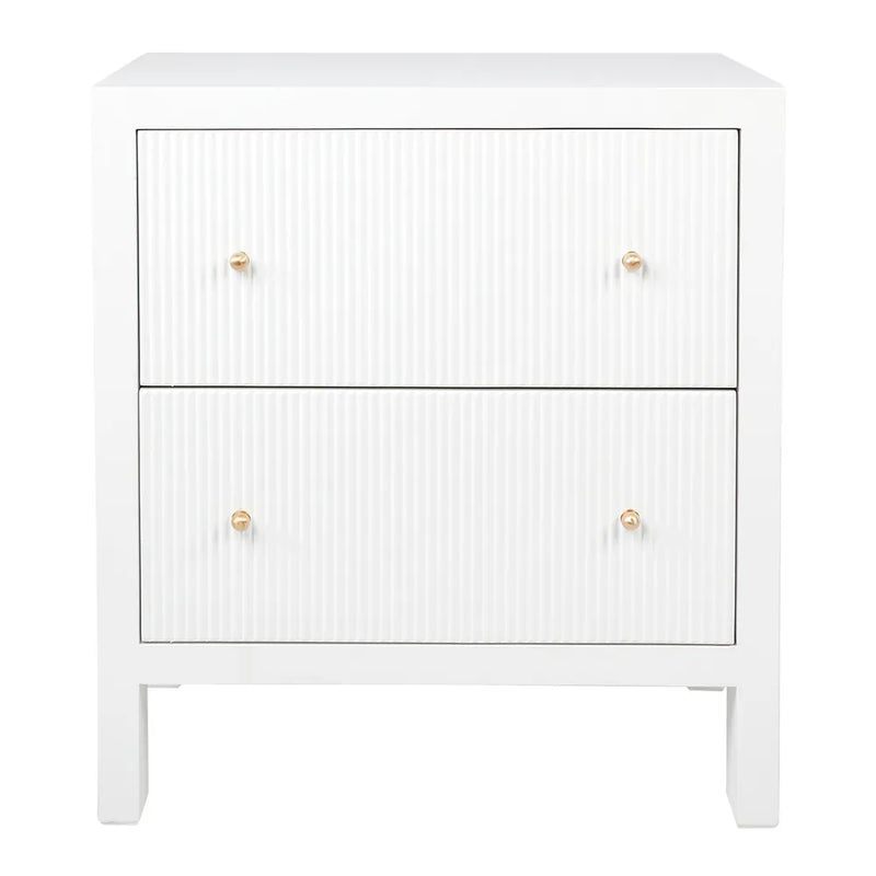 Ariana Bedside Table - Large White