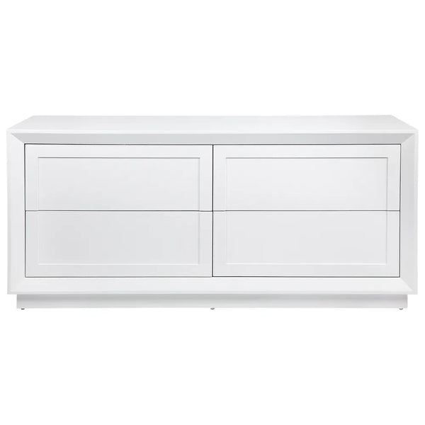 Balmain 4 Drawer Oak Chest - White