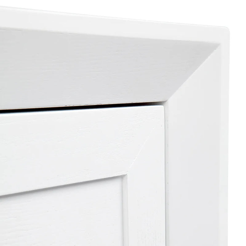 Balmain 4 Drawer Oak Chest - White