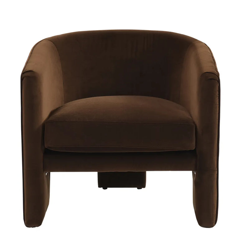 Kylie Arm Chair - Dark Chocolate Velvet