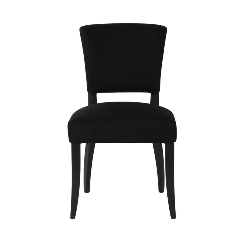 Noah Dining Chair Set of 2 - Black Cotton