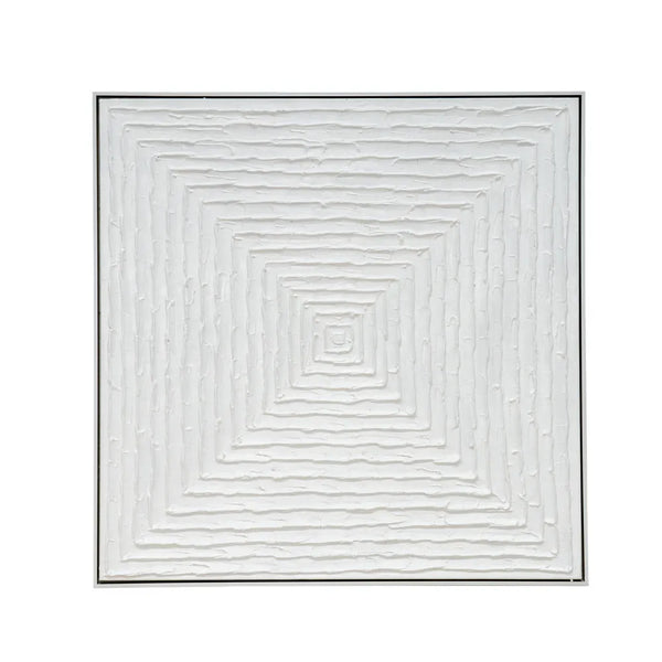 White Vortex Oil on Canvas Painting - Medium