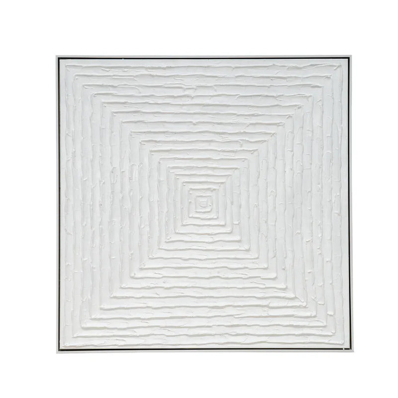 White Vortex Oil on Canvas Painting - Medium