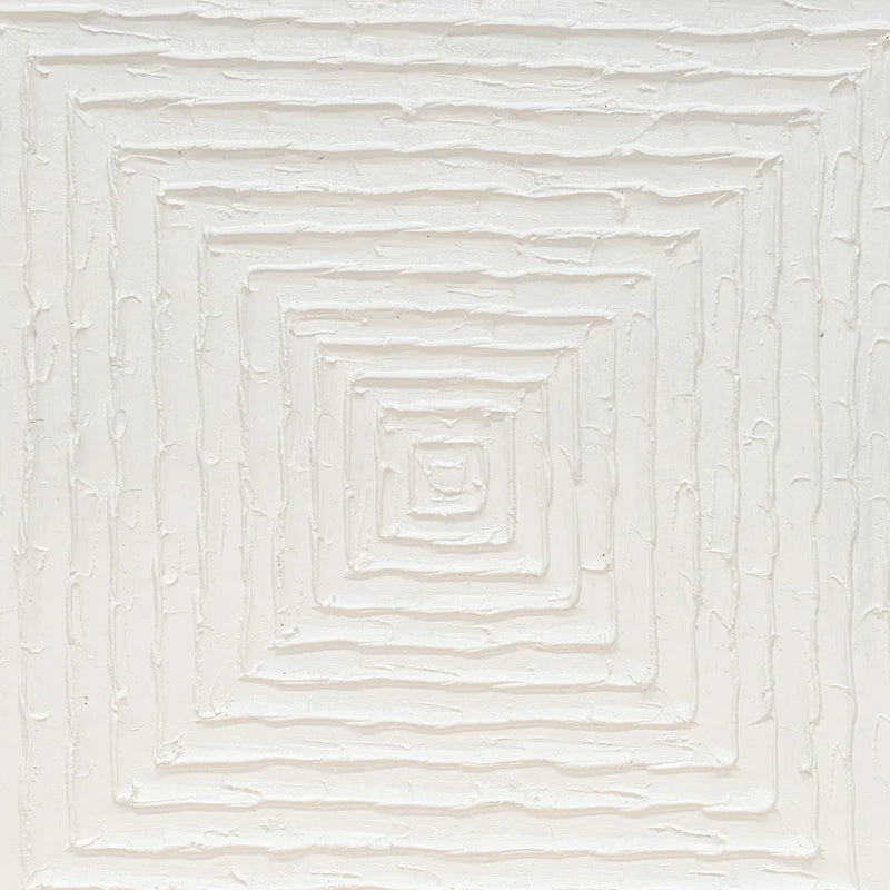 White Vortex Oil on Canvas Painting - Medium