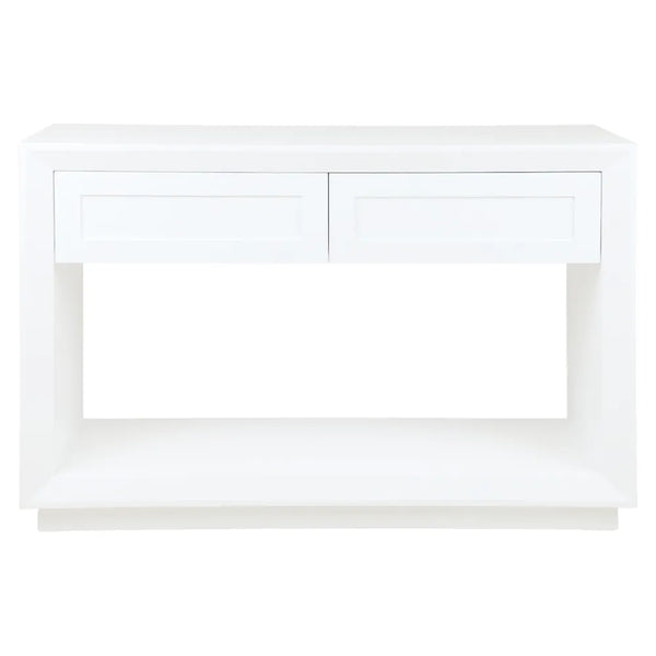 Balmain Oak Console Table - Small White