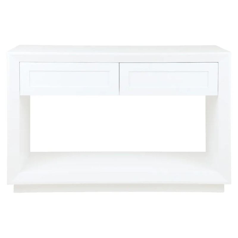 Balmain Oak Console Table - Small White