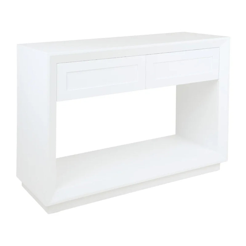 Balmain Oak Console Table - Small White