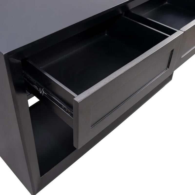 Balmain Oak Console Table - Small Black
