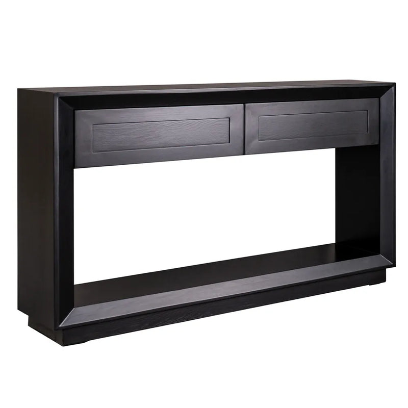 Balmain Oak Console Table - Large Black