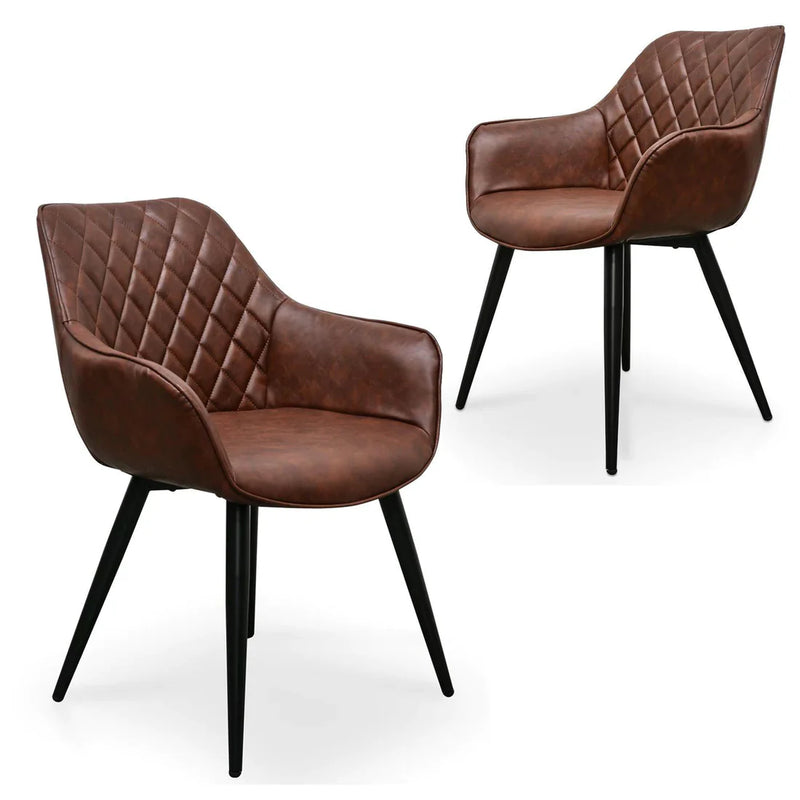Calibre CDC2272-SE - Plywood Dining Chair - Cinnamon Brown (Set of 2)
