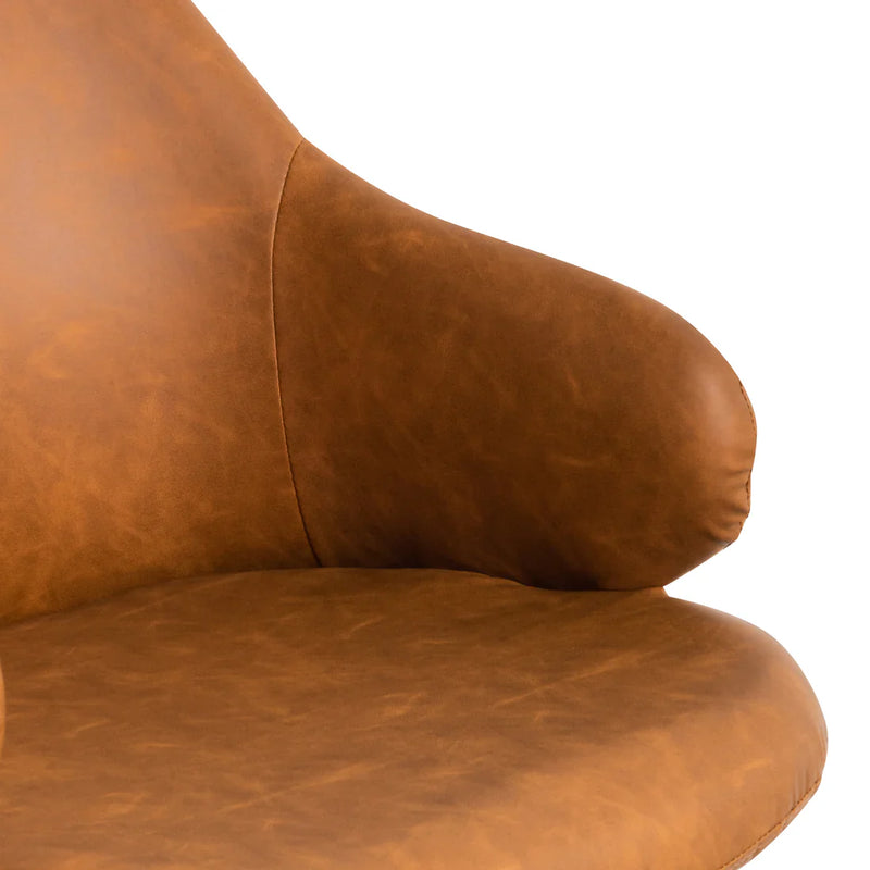 Calibre COC6195-LF Office Chair - Tan with White Base
