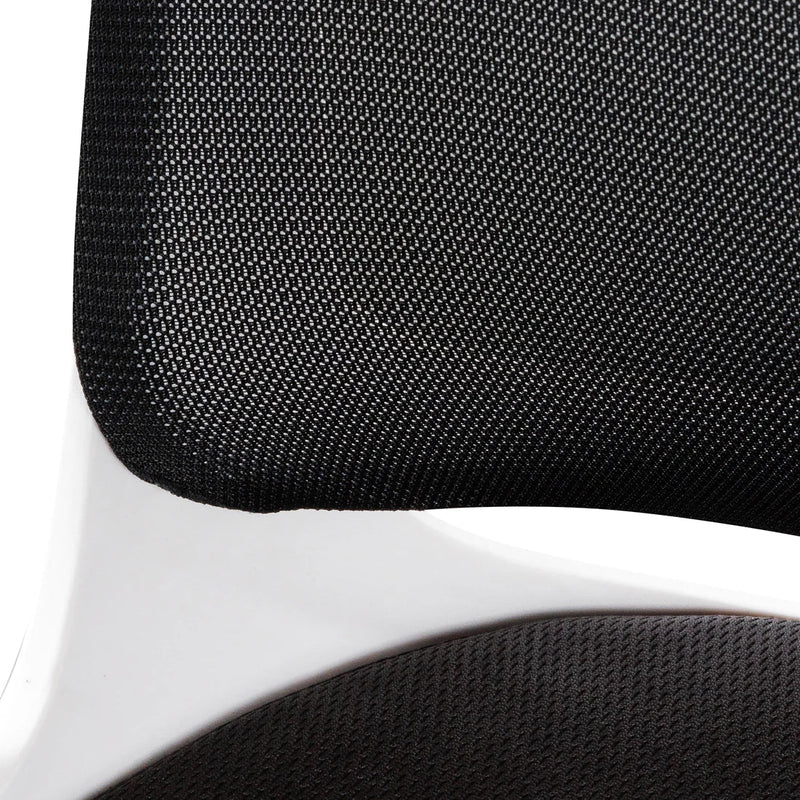 Calibre COC6190-LF Black Office Chair - White Arm and Base