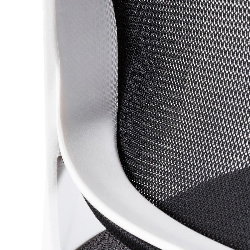 Calibre COC6190-LF Black Office Chair - White Arm and Base