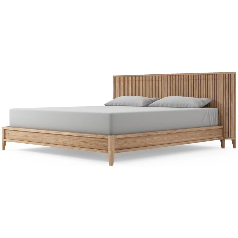 Koppar King Bed Frame Without Storage  - White Oak
