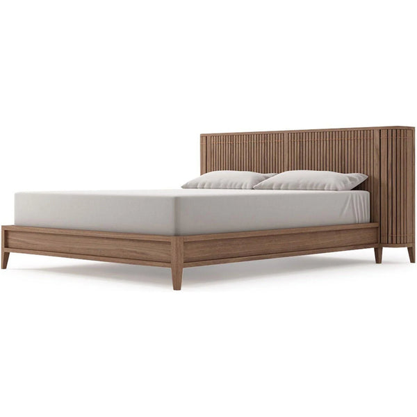 Koppar Queen Bed Frame With Mini Storage - FSC Recycled Teak