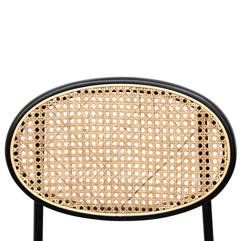 Calibre CDC6385-SD Rattan Back Dining Chair - Silver Grey Fabric