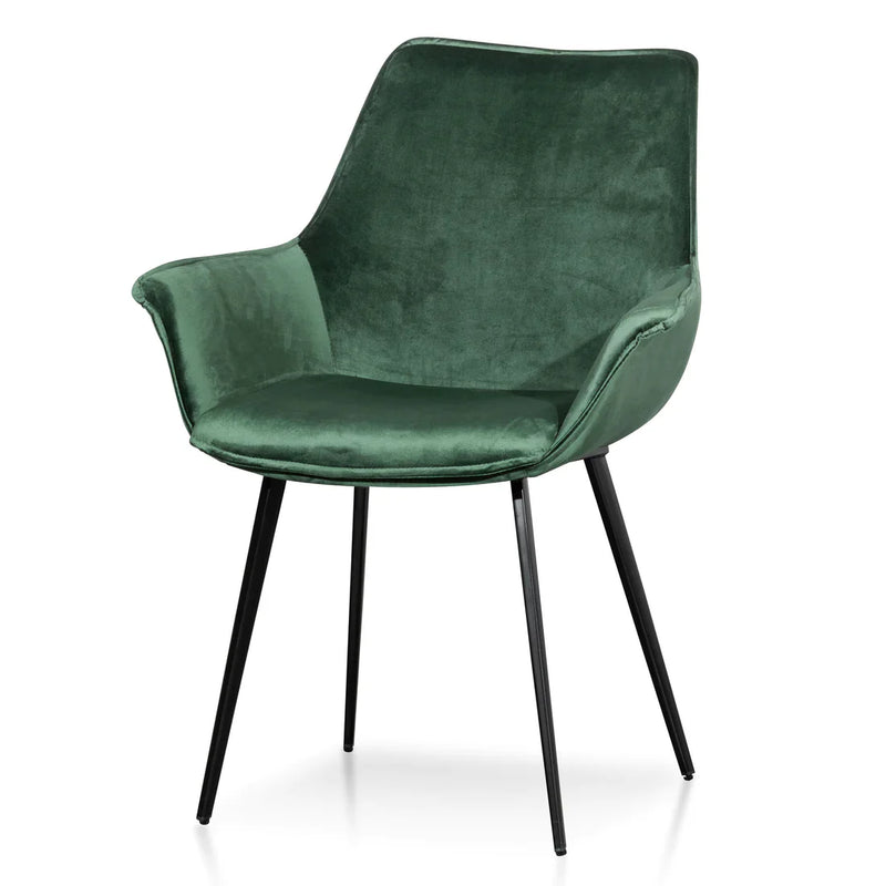 Calibre CDC6210-SE Dining Chair - Dark Green Velvet (Set of 2)