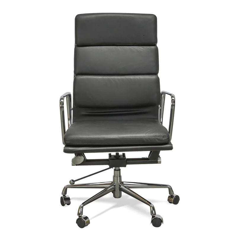 Calibre COC104 High Back Office Chair - Black Leather