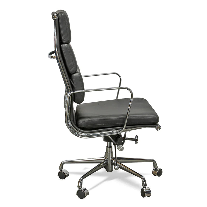 Calibre COC104 High Back Office Chair - Black Leather