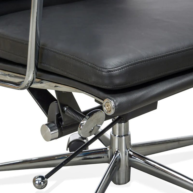 Calibre COC104 High Back Office Chair - Black Leather