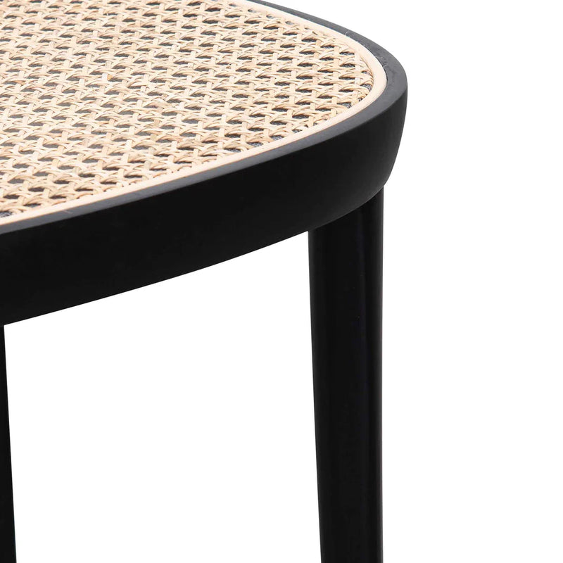 Calibre CDC6296-SD Rattan Dining Chair - Black with Natural Seat