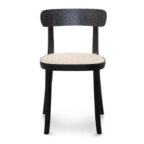 Calibre CDC6296-SD Rattan Dining Chair - Black with Natural Seat