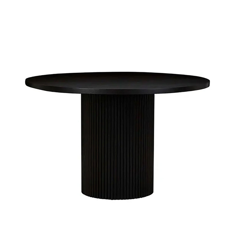Sonata 1.2 Round Dining Table in MDF Veneer Timber in Black