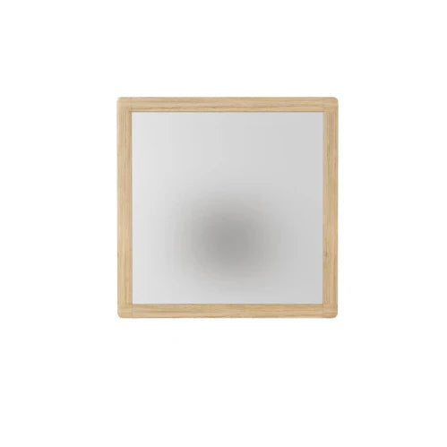Vintage Square Wall Mirror - White Oak