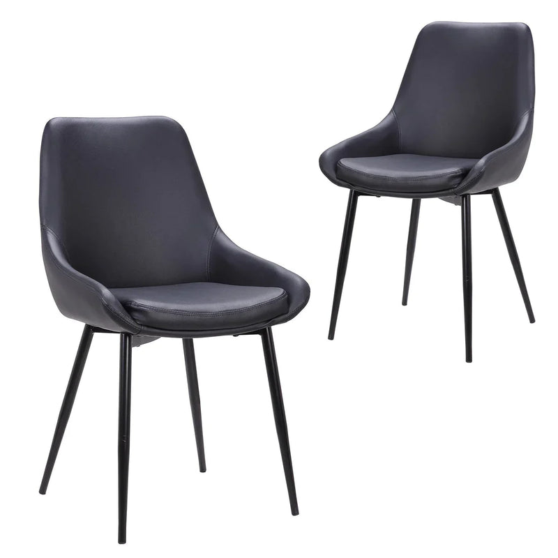 Calibre CDC2003-SE - Dining Chair - Black PU (Set of 2)