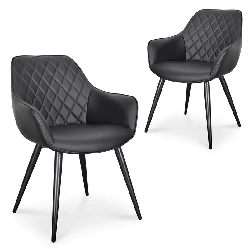Calibre CDC2082-SE - Dining Chair - Black PU (Set of 2)