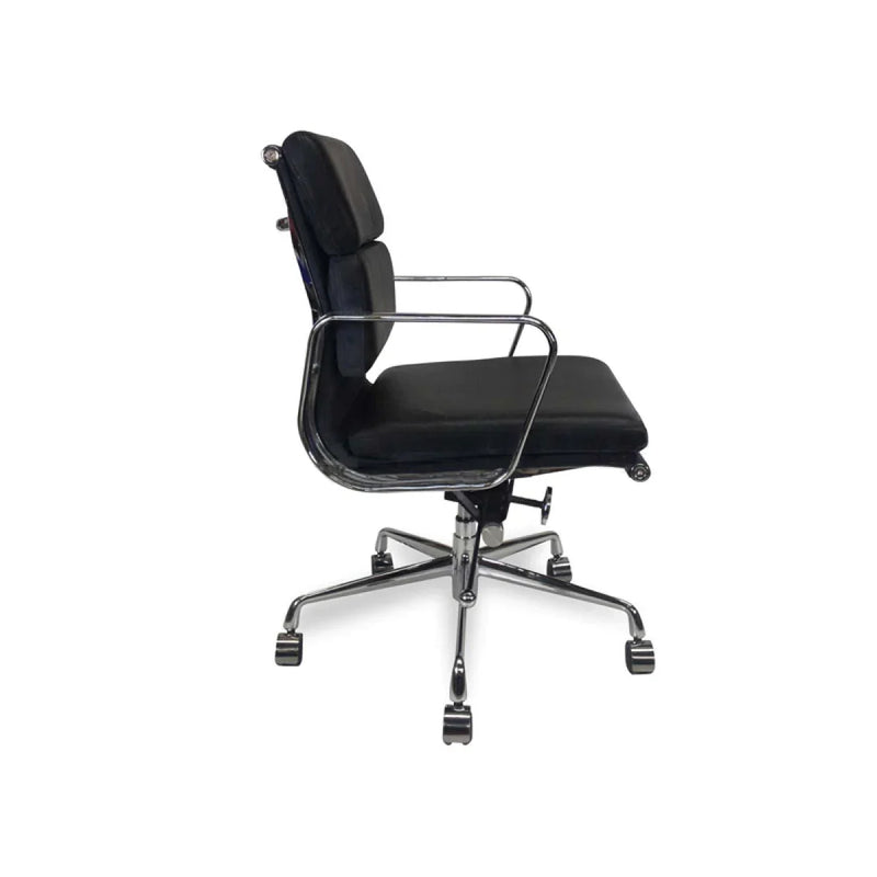 Calibre COC103 Low Back Office Chair - Black Leather