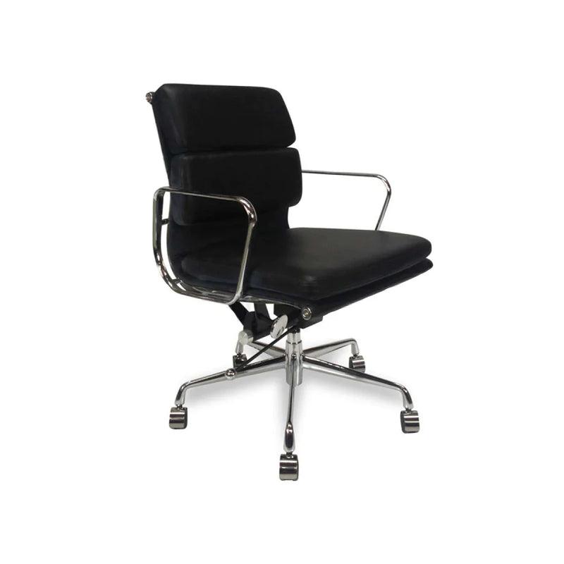 Calibre COC103 Low Back Office Chair - Black Leather