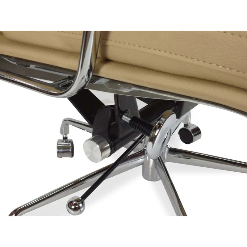 Calibre COC103B Low Back Office Chair - Light Brown Leather