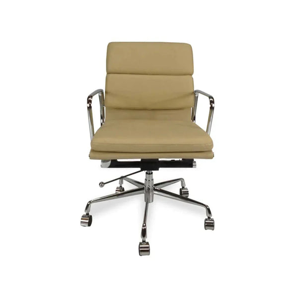 Calibre COC103B Low Back Office Chair - Light Brown Leather