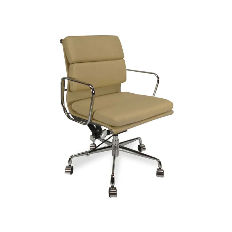 Calibre COC103B Low Back Office Chair - Light Brown Leather